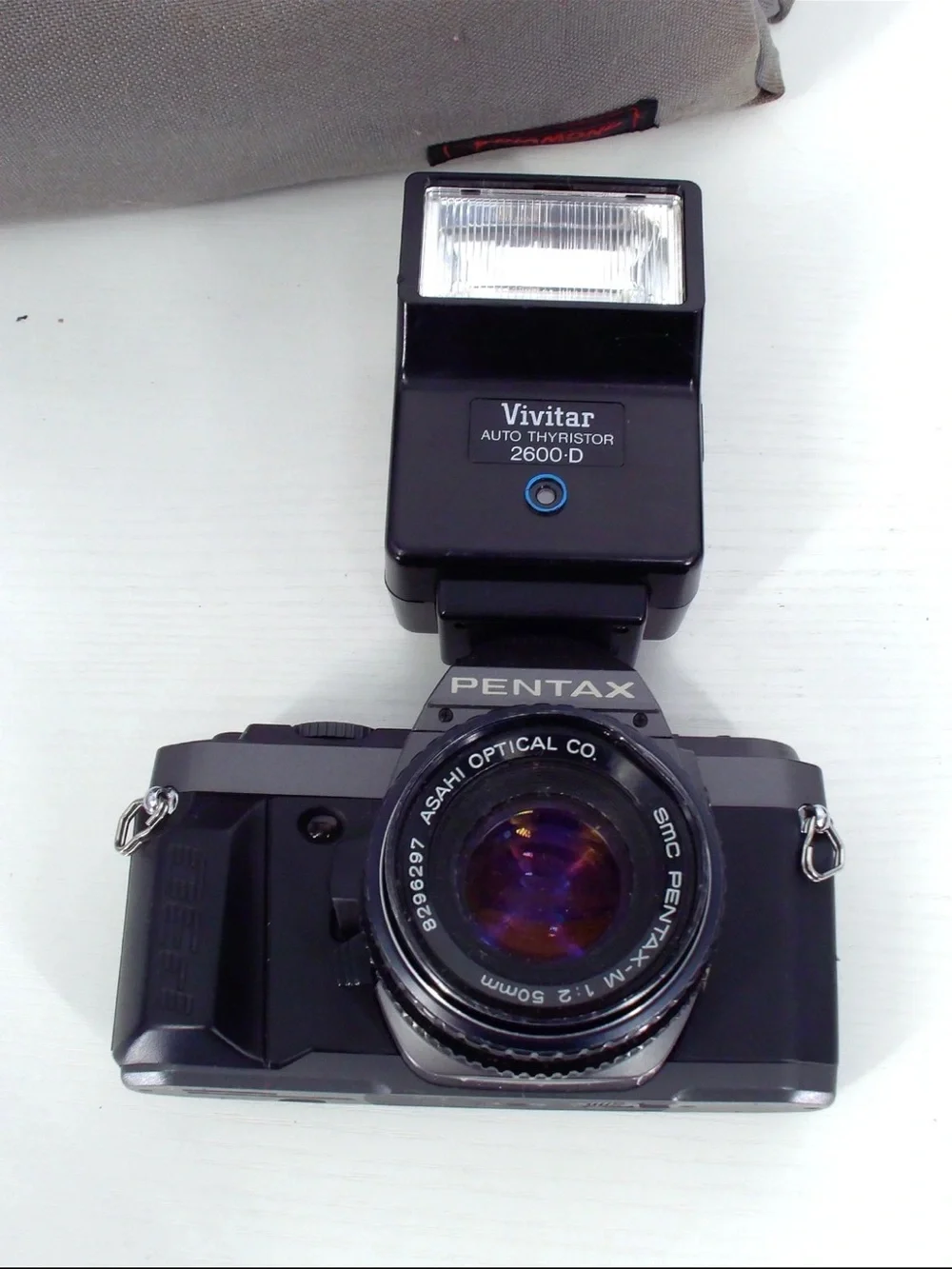 Pentax P30T 1980s Camera with an SMC Pentax-A 50mm+Flash+2lens+Case WORKING
